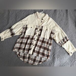 POL Plaid Button-Up Jacket SZ S🤎